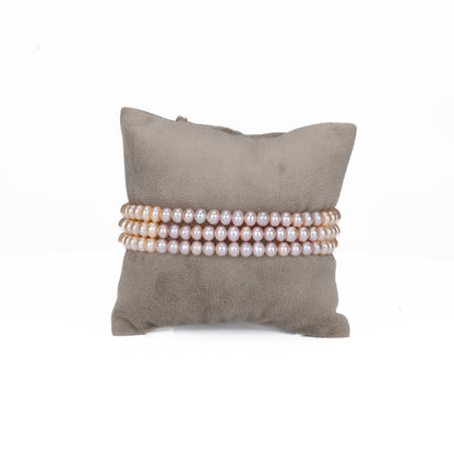 4.0-5.0mm Multicolor Button Freshwater Pearl Bracelet