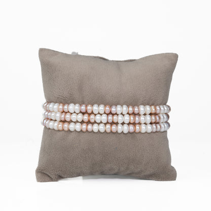 3.0-4.0mm Multicolor Button Freshwater Pearl Bracelet