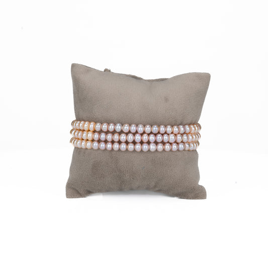 4.0-5.0mm Multicolor Button Freshwater Pearl Bracelet