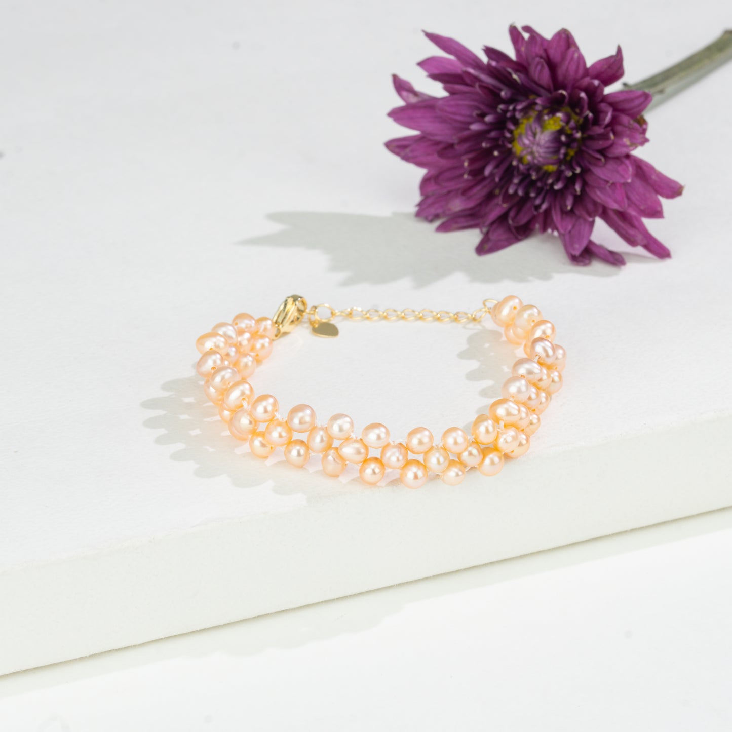 4.0-5.0mm Handcrafted Pink Freshwater Pearl Bracelet