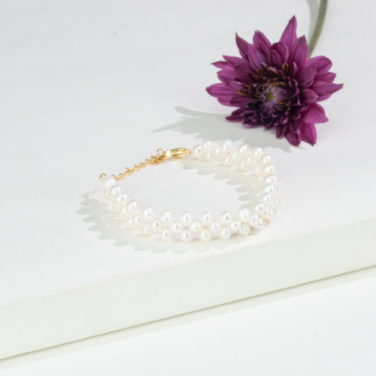 4.0-5.0mm Timeless White Freshwater Pearl Bracelet