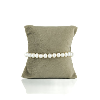 6.0-7.0mm White Near Round Freshwater Pearl Bracelet