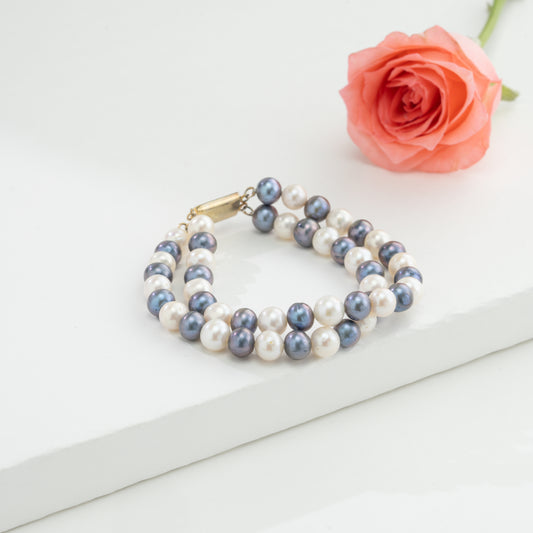 6.0-7.0mm Multicolor Near Round Freshwater Pearl Bracelet