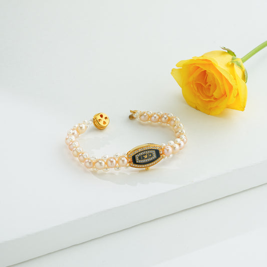 Delicate Freshwater Multicolor Pearl Watch
