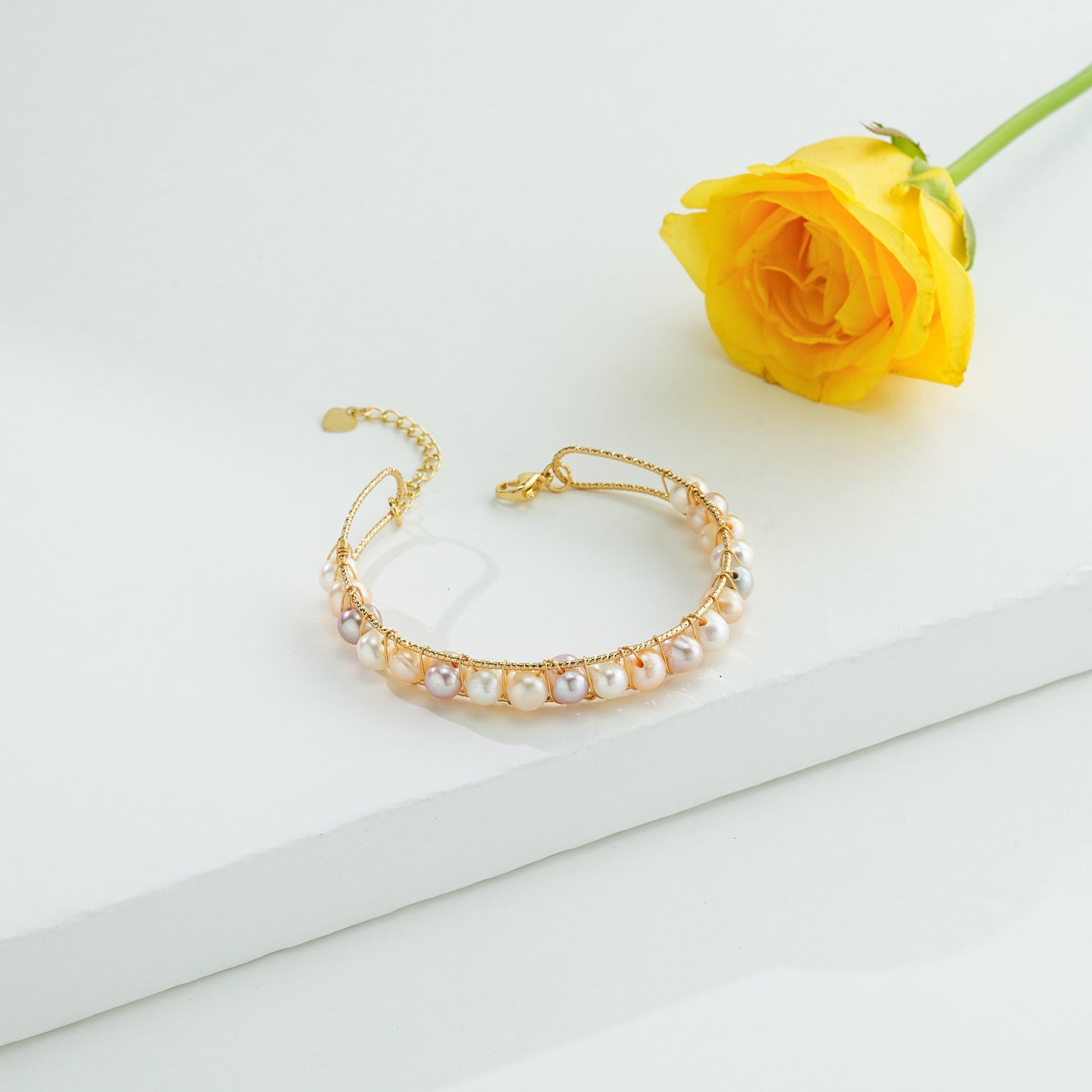 Classic Near Round Multicolor Freshwater Pearl Bracelet