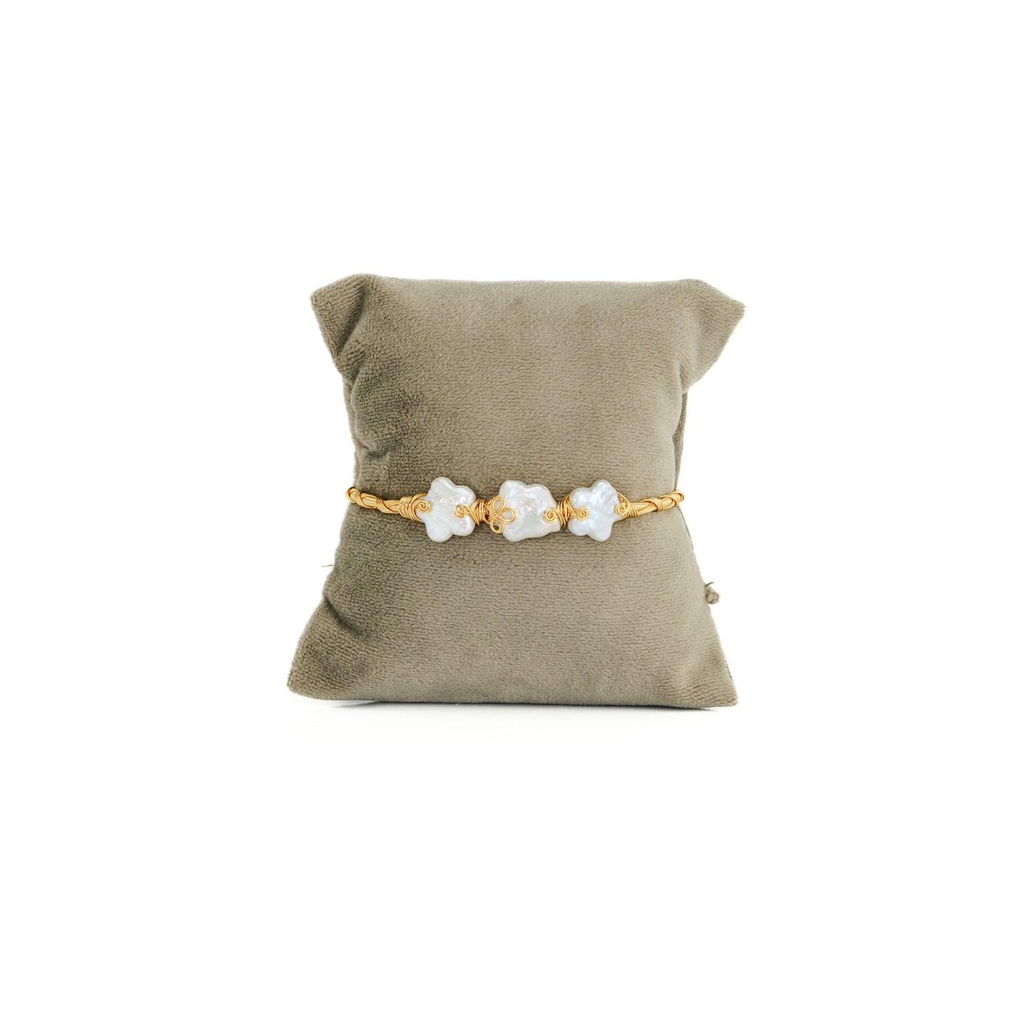 Fancy White Baroque Freshwater Pearl Bracelet