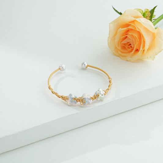 Fancy White Baroque Freshwater Pearl Bracelet