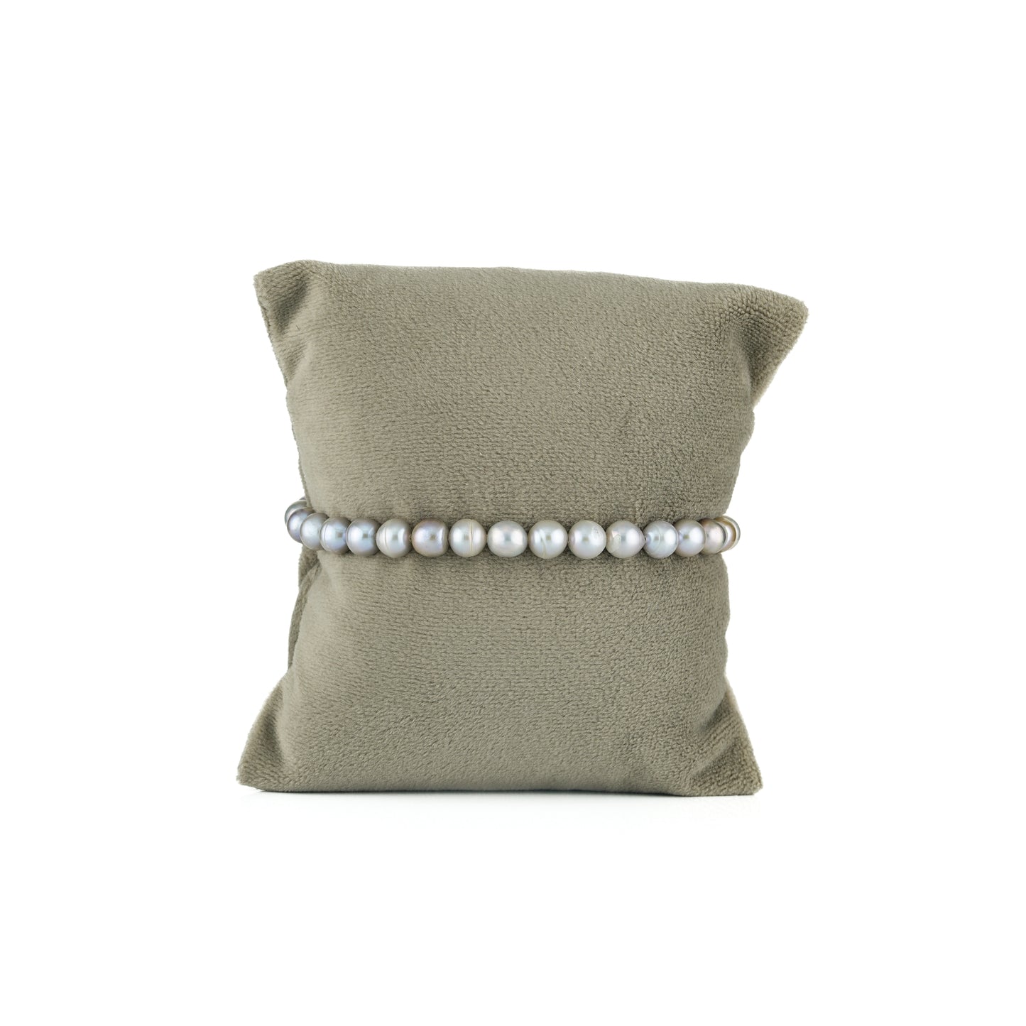 6.0-7.0mm Grey Near Round Freshwater Pearl Bracelet