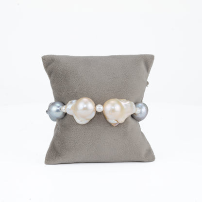 21.0-22.0mm Mix Multicolor Freshwater Pearl Bracelet