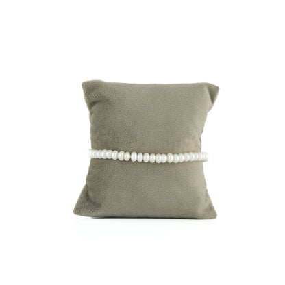 4.0-5.0mm White Button Freshwater Pearl Bracelet