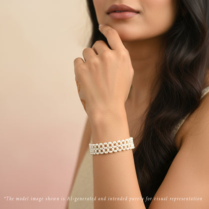 4.0-5.0mm White Rice Freshwater Pearl Bracelet