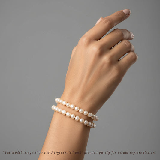 6.0-7.0mm Pink Drop Freshwater Pearl Bracelet