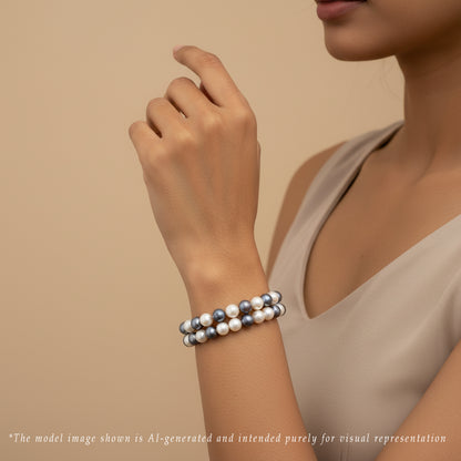 6.0-7.0mm Multicolor Near Round Freshwater Pearl Bracelet