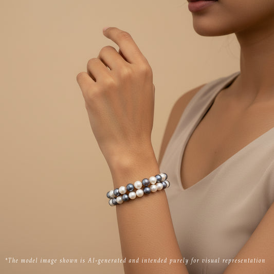 6.0-7.0mm Multicolor Near Round Freshwater Pearl Bracelet