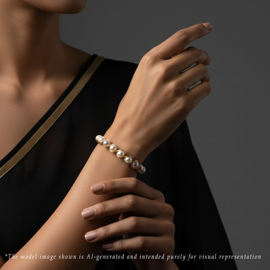 Glamorous Multicolor Near Round Freshwater Pearl Bracelet