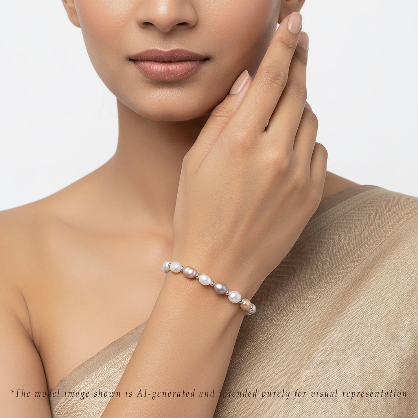Beautiful Drop Multicolor Freshwater Pearl Bracelet