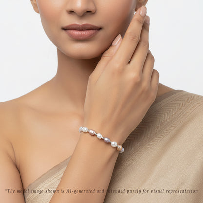 Beautiful Drop Multicolor Freshwater Pearl Bracelet