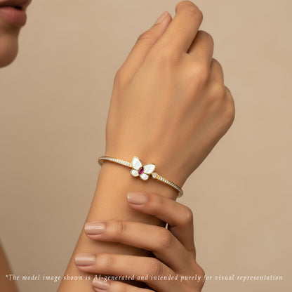 Glossy Butterfly Pearl Bracelet