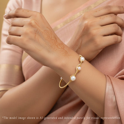 Comfortable Multicolor Near Round Freshwater Pearl Bracelet