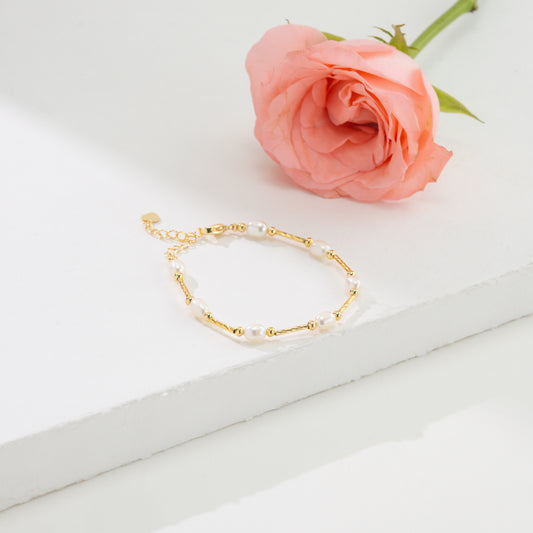 White Drop Freshwater Pearl Bracelet