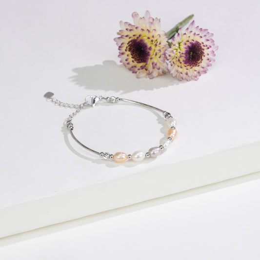 Beautiful Drop Multicolor Freshwater Pearl Bracelet