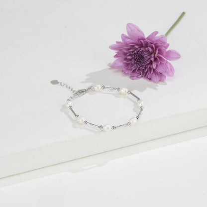 Simple White Freshwater Pearl Bracelet