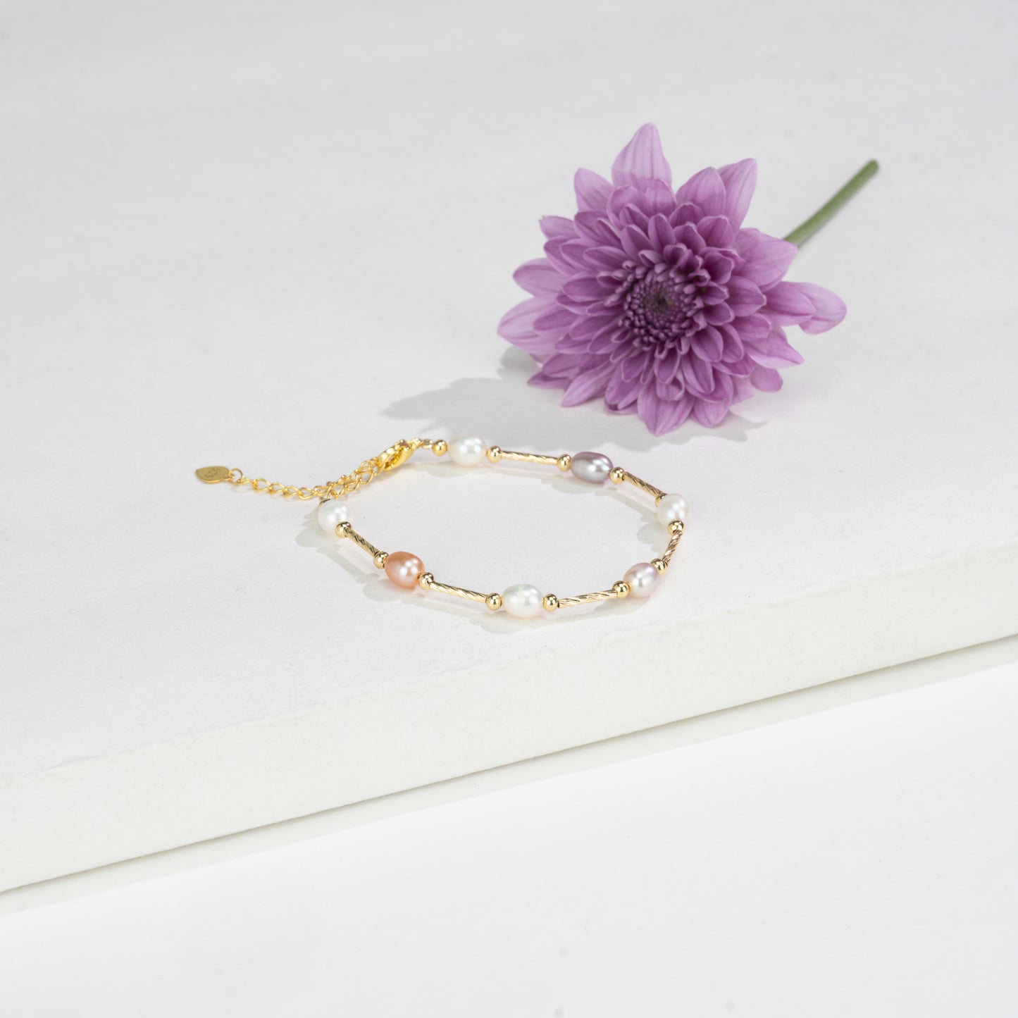 Delicate White Drop Freshwater Pearl Bracelet