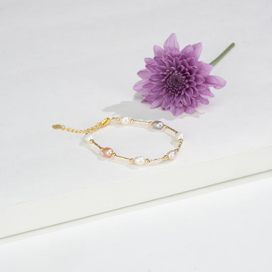 Delicate White Drop Freshwater Pearl Bracelet