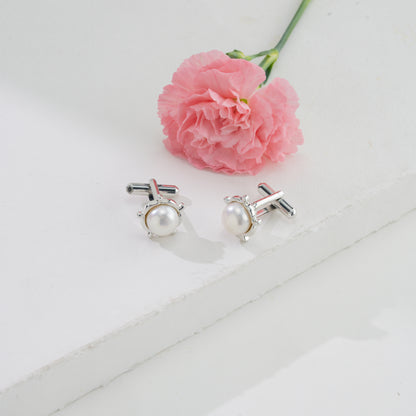 Premium White Freshwater Pearl Cufflinks