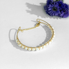 Delicate Near Round White Freshwater Pearl Bracelet