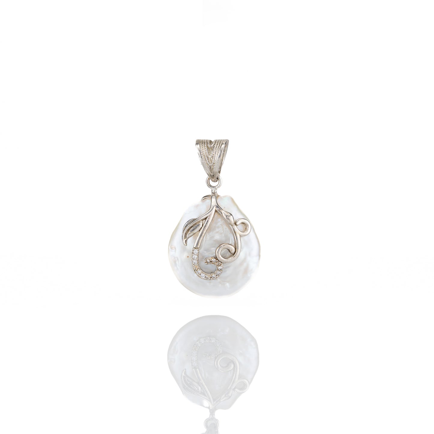 White Baroque Freshwater Pearl Locket