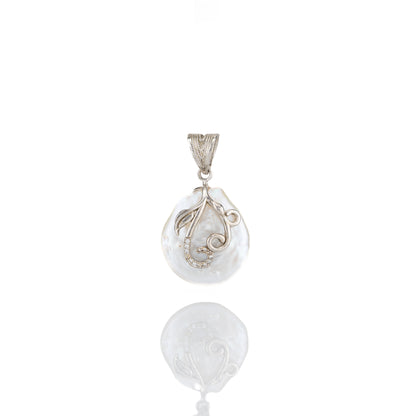 White Baroque Freshwater Pearl Locket