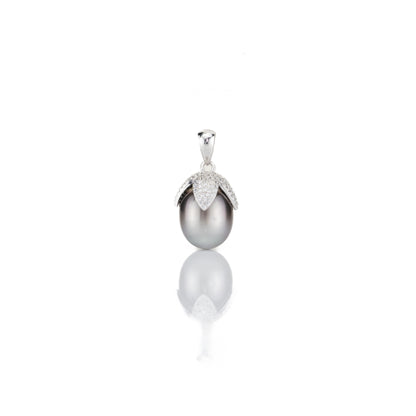 Classic Black Drop Freshwater Pearl Locket