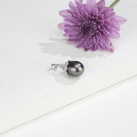 Classic Black Drop South Sea Tahitian Pearl Locket