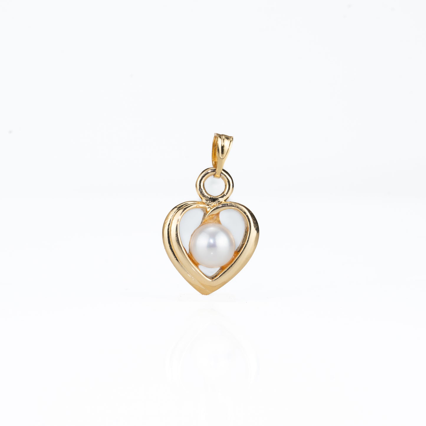 Golden Heart Freshwater Pearl Locket