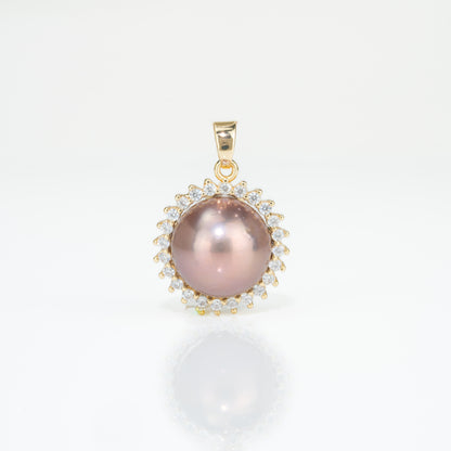 Stunning Round Lavender Freshwater Pearl Locket