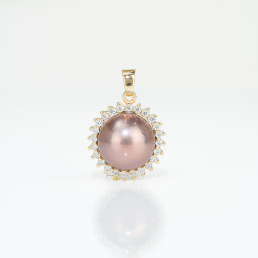 Stunning Round Lavender Freshwater Pearl Locket