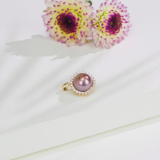 Stunning Round Lavender Freshwater Pearl Locket