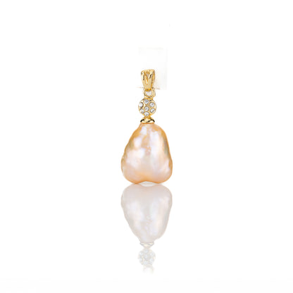 Graceful Pink Baroque Freshwater Pearl Locket