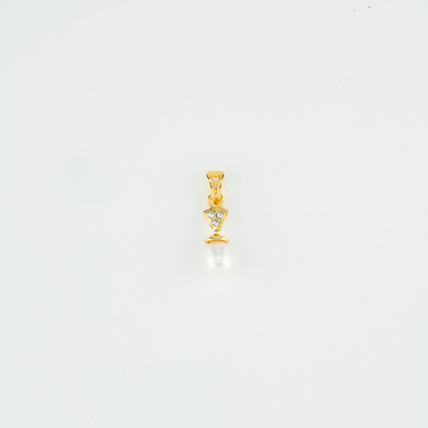 Stylish White Stone Drop Freshwater Pearl Locket