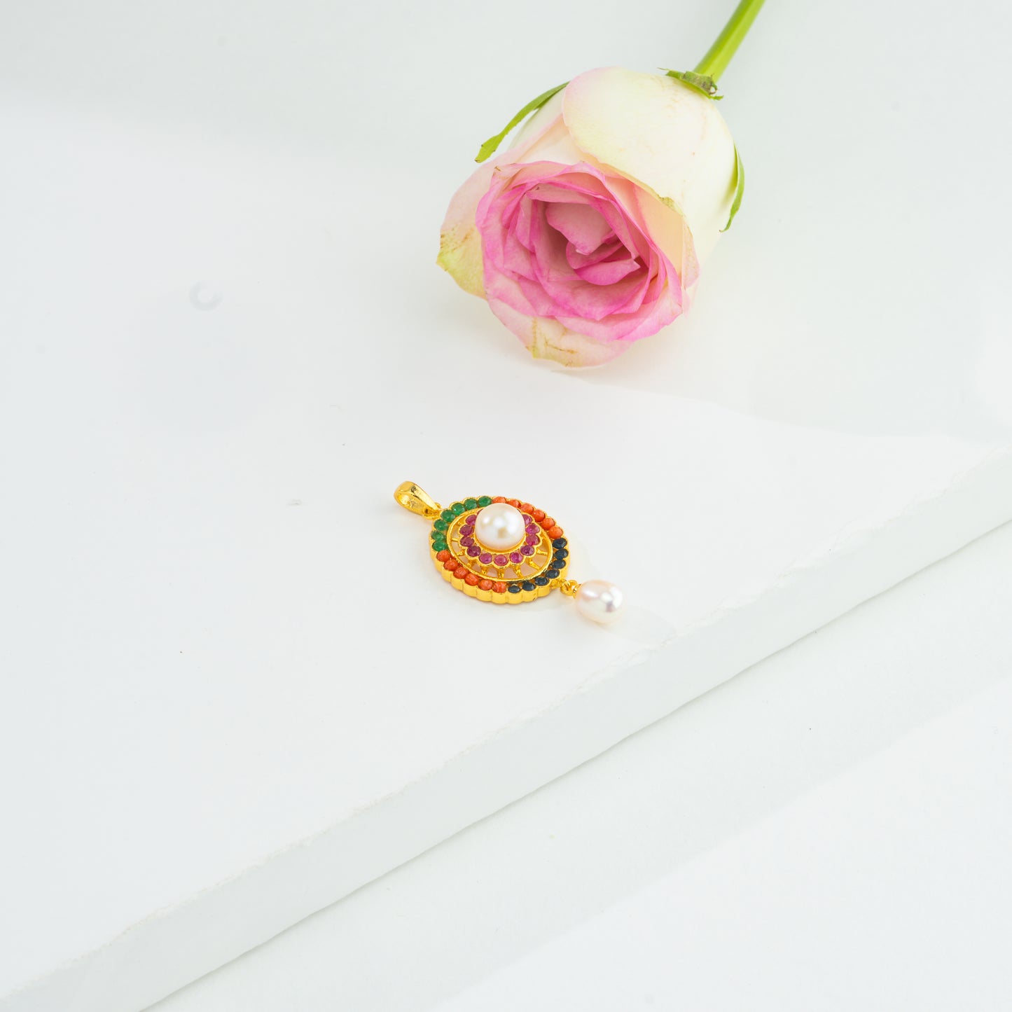 Colorful Multicolor Freshwater Pearl Locket