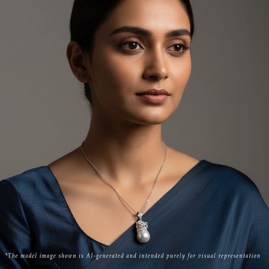 White Baroque Freshwater Pearl Locket