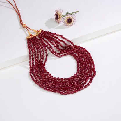 Oval Natural Ruby Necklace