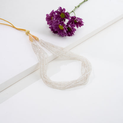 Classic White Semi Precious Beads Necklace