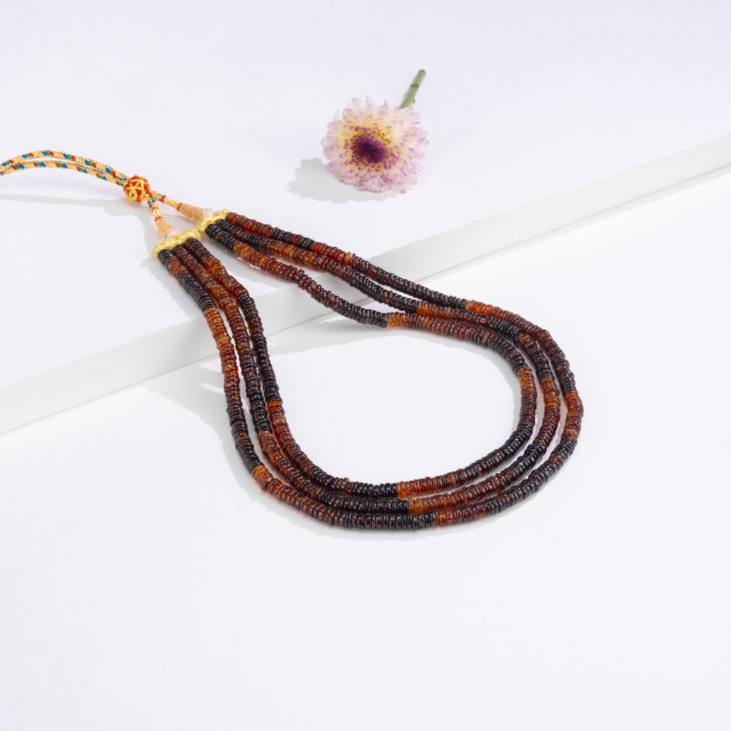 Rich Brown Natural Shaded Gomed Beads Necklace
