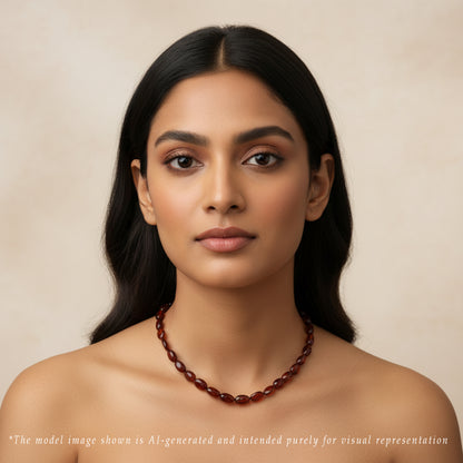 Natural Garnet Beads/Gomed Beads Necklace