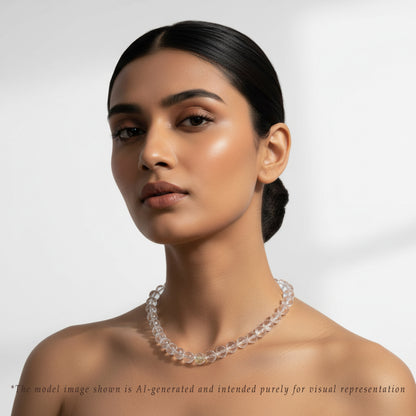 Clear Quartz Crystal Beads Necklace