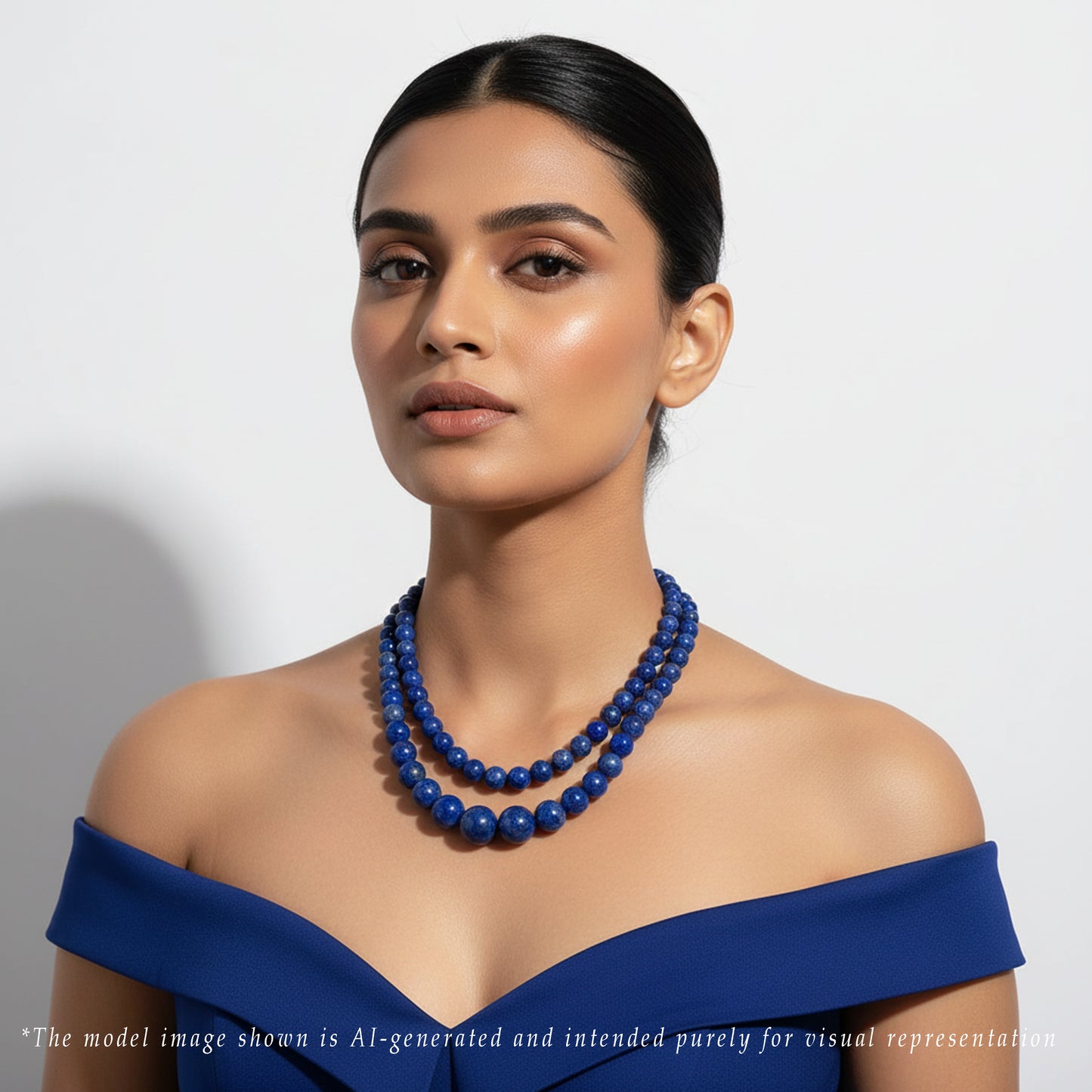 Natural Lapis Lazuli  Beads Necklace