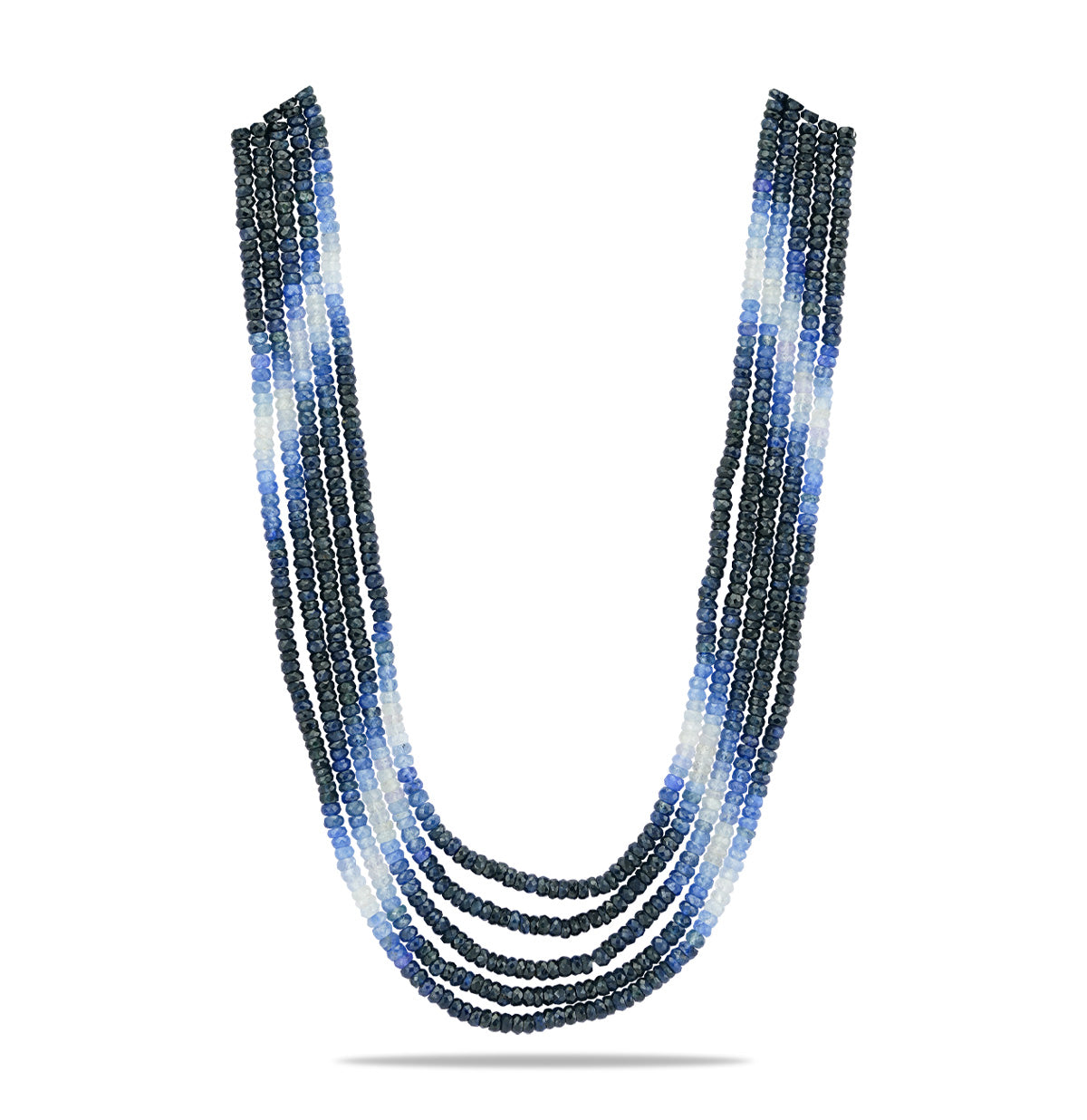 Natural Blue Sapphire Shaded Mala