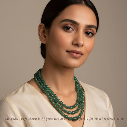 Natural Emerald Beads Necklace